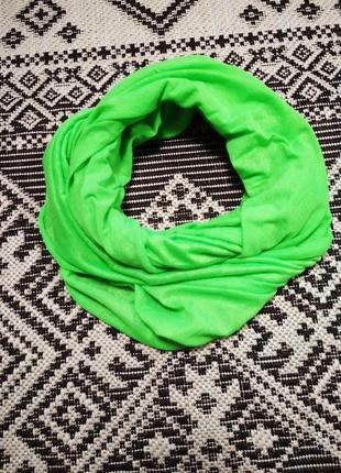 Яркий неоновый шарф снуд1 фото