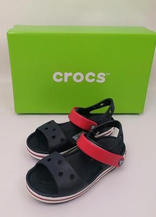 Дитячі сандаліі crocs sandal crocband navy сині