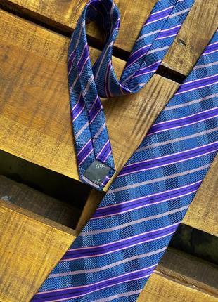 Мужской шелковый полосатый галстук gucci (гуччи идеал оригинал разноцветный)4 фото