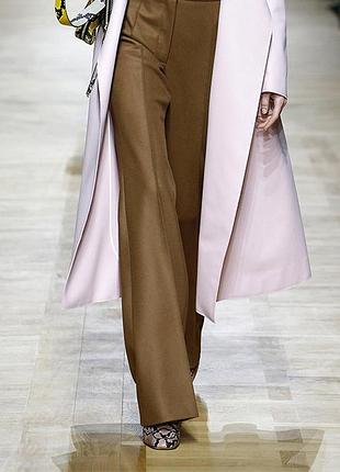 Брюки клеш с высокой посадкой кофейного оттенка м и с