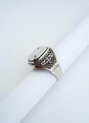 Срібна каблучка печатка перстень 21 розмір2 фото