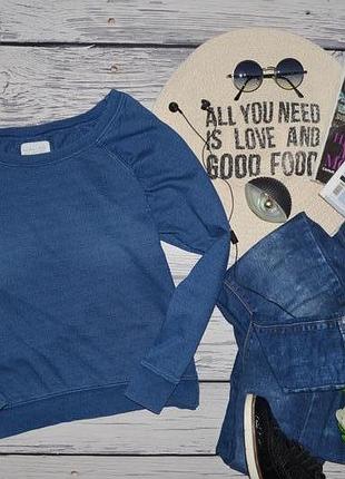 S фирменный женский свитшот батник кофта кофточка деним зара zara