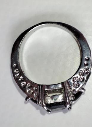 Каблучка з чорними камінцями кольцо перстень камінчиками реквізит срібна в театр фотосесія камінцем з каменем10 фото