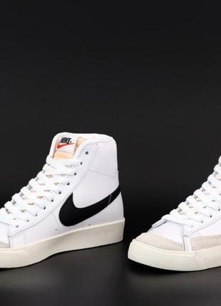 Женские высокие кожаные кроссовки,кеды nike blazer#найк