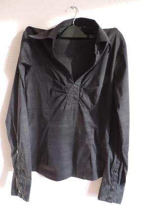 Vero moda черная блуза, рубашка с длинным рукавом, индия1 фото