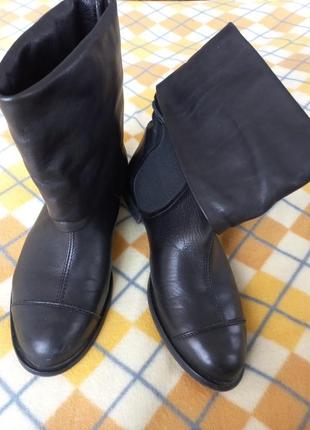Ботинки zara кожаные