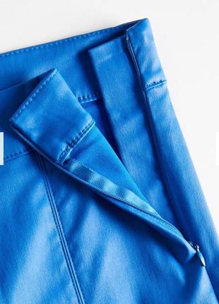 Стрейч кожа матовые брюки лосины с восковым блеском3 фото