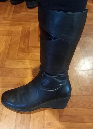 Сапоги зимние кожаные