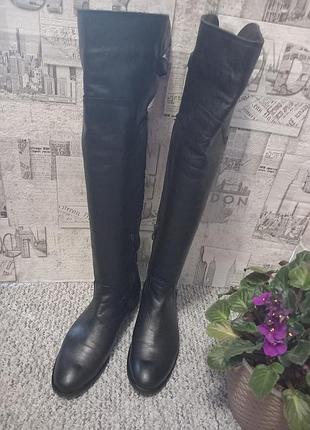 Сапоги демисезонные, ботфорты, кожа