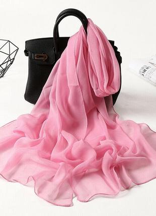 Парео шарф палантин хустка рожевий