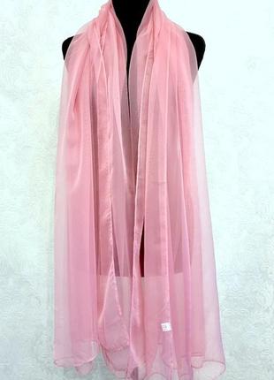 Парео шарф палантин платок розовый3 фото