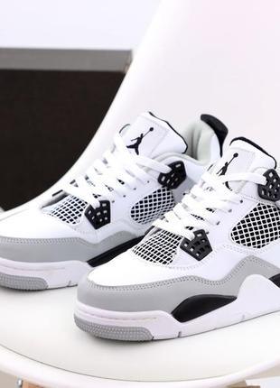 Женские высокие кожаные кроссовки nike jordan 4 retro#найк8 фото