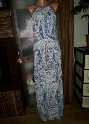Шикарное длинное в пол макси платье steps  шифон на высокий рост1 фото