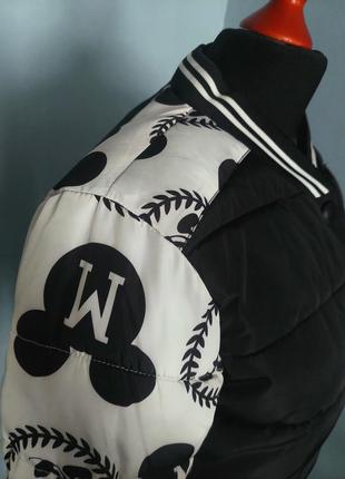 Стильна оригінальна куртка бомбер з принтом міккі маус5 фото