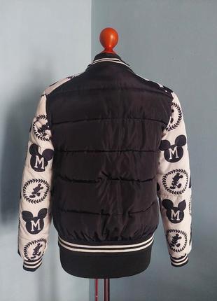 Стильная оригинальная куртка бомбер с принтом микки маус2 фото