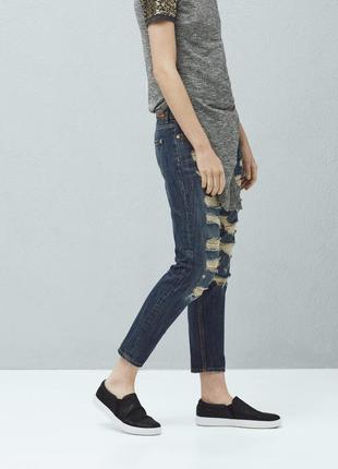 Джинсы в стиле mom fit из рваной фирмы mango из испании оригинал 36,38