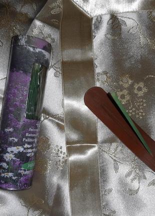 Набор "жасмин" ароматические палочки в тубусе плюс подставка из ценной породы дерева3 фото