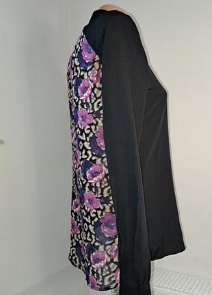 Блузка со спинкой в цветы