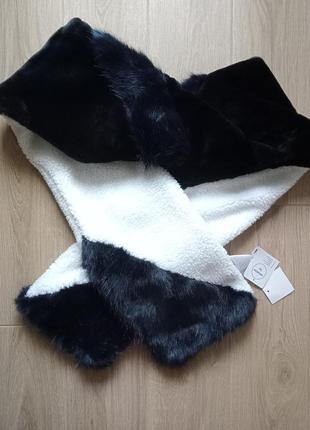 Шарф c&a оригінальний поєднання різних фактур