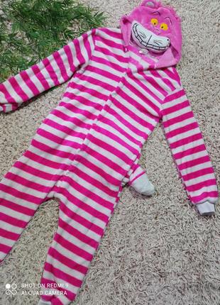 Пижама, слип, кигуруми флисовый теплый с капюшоном