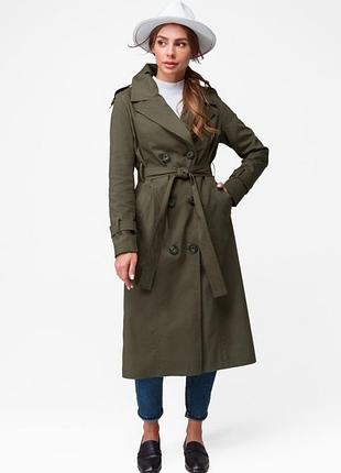 Базовый тренч "агния" хаки/бежевый/серый