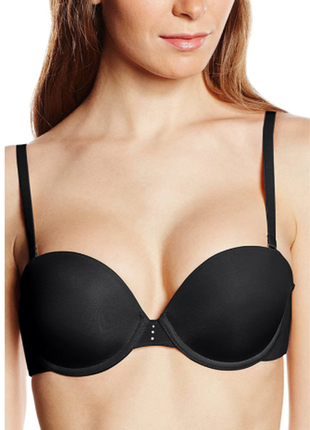 Eu 70с черный сексуальный бюстгальтер пуш ап балконет pleasure state оригинал
