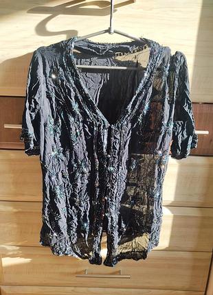 Блуза вишита бісером та паєтками 016