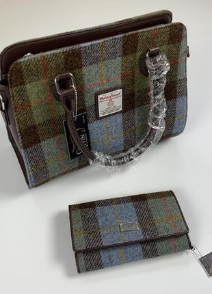 Harris tweed findhorn classic handbag твідова сумка + гаманець1 фото