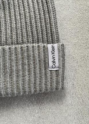 Нова зимова шапка calvin klein (ck beanie hat) з американками5 фото