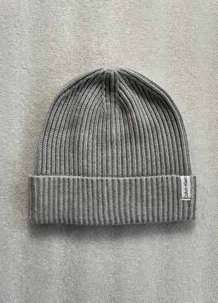 Нова зимова шапка calvin klein (ck beanie hat) з американками4 фото