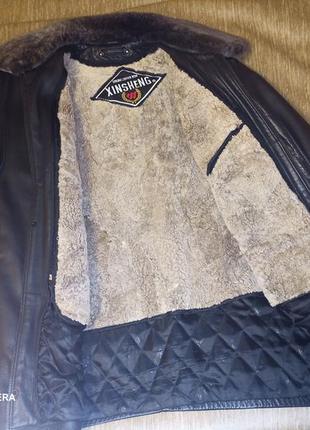 Шкіряна натуральна чоловіча куртка р. 54/56