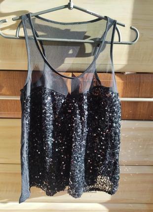 Майка/блуза в паєтках 005