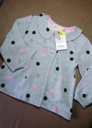 Дитячий бавовняний піджак кофта від isobel baby 86-92 см