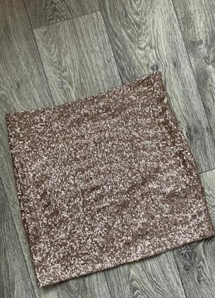 New look вечірня нарядна блискуча спідниця юбка