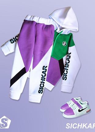 Теплый handmade костюм для мальчика