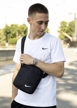 Барсетка чорна nike сумка найк через плече чоловіча7 фото