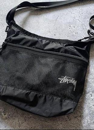 Месенджер stussy чорний сумка стусі барсетка через плечо1 фото