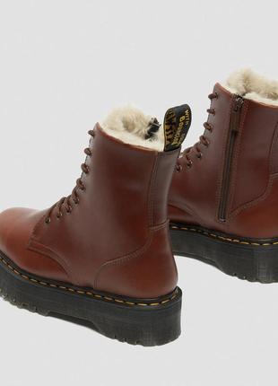 Утеплені черевики jadon faux fur lined platform | dr.martens - оригінал6 фото