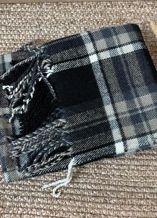 Плетений шарф чоловічий у чорно-сірому кольорі h&amp;m1 фото