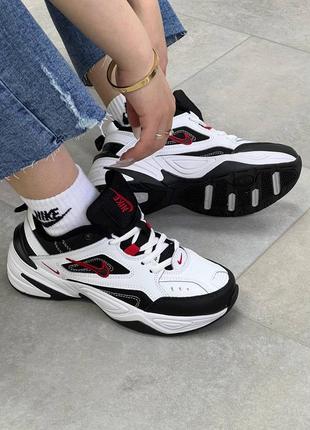 🔥жіночі кросівки nike m2k tekno white red black🔝🔥