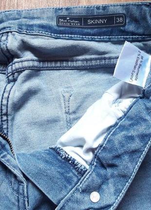 Голубые джинсы скинни из плотного денима размер 38, 37-51 ю5 фото