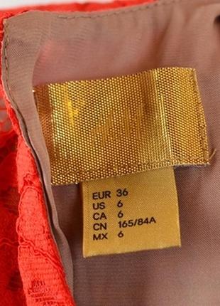 Коротка пряма сукня з мережива гепюр h&m2 фото