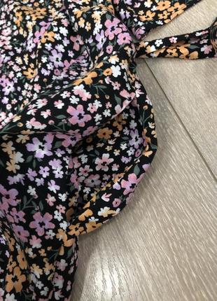 Сукня рубашка сорочка міді в квіточках4 фото