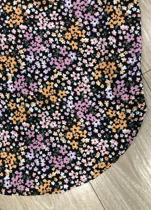 Сукня рубашка сорочка міді в квіточках6 фото