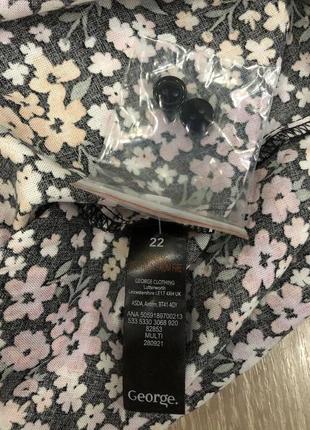 Сукня рубашка сорочка міді в квіточках3 фото