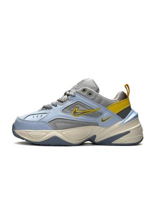 Женские кроссовки nike m2k tekno blue yellow ua#найк