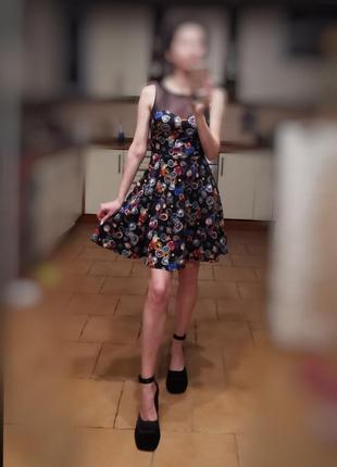 Нарядное платье солнце клеш 2