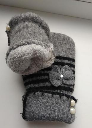Шапка та шарф-комплект варежки в подарунок6 фото