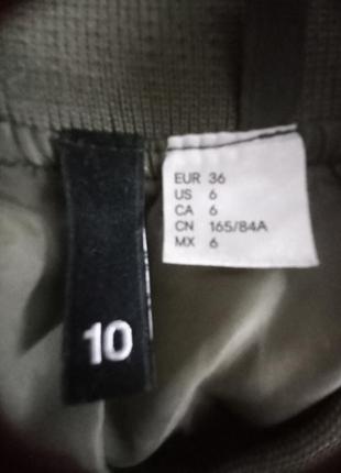 Стильна куртка бомбер h&m, розмер 10/s-m3 фото