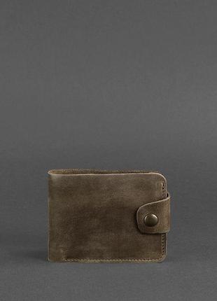 Женский кожаный кошелек маленький портмоне двойного сложения из натуральной кожи темно-коричневый2 фото